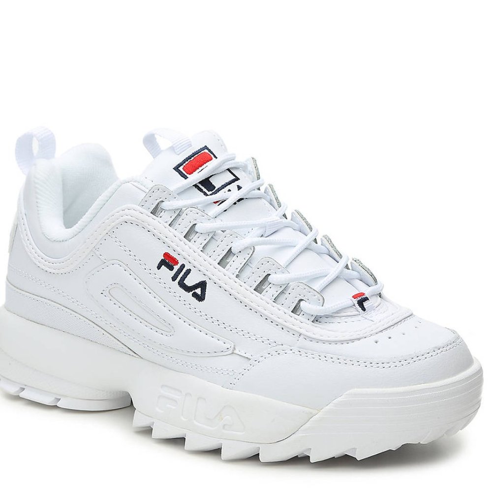NIB FILA DISRUPTOR II sneakers white GIRLS size 1